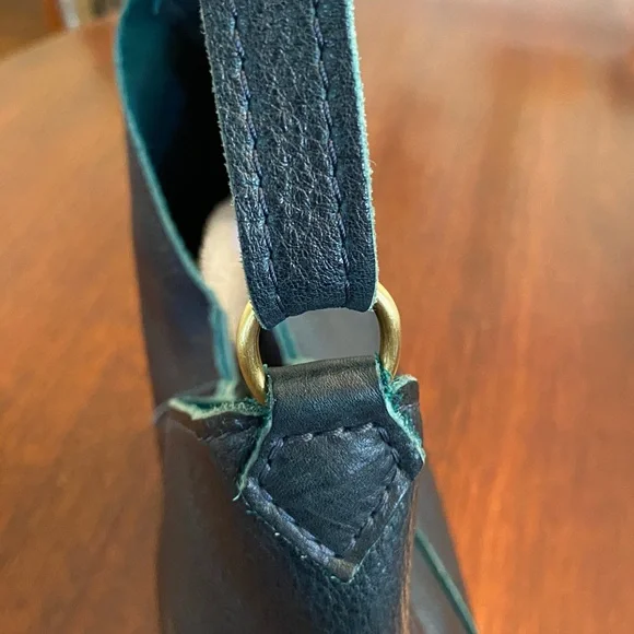 Portland Leather Goods Boreal Blue Green Small Naomi Shoulder Crossbody Bag - Picture 8 of 10